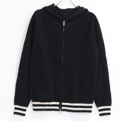 ソフネット SOPH-242073 ブラック WOOL FLEECE ZIP UP HOODIE L
