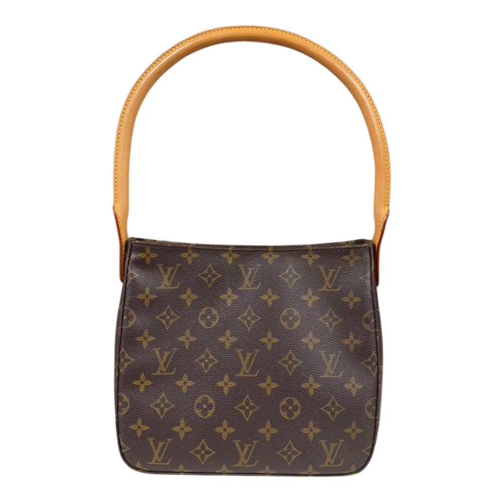 ルイヴィトン ルーピングMM モノグラム ショルダーバッグ モノグラムキャンバス M51146 ブラウン レディース LOUIS VUITTON  中古