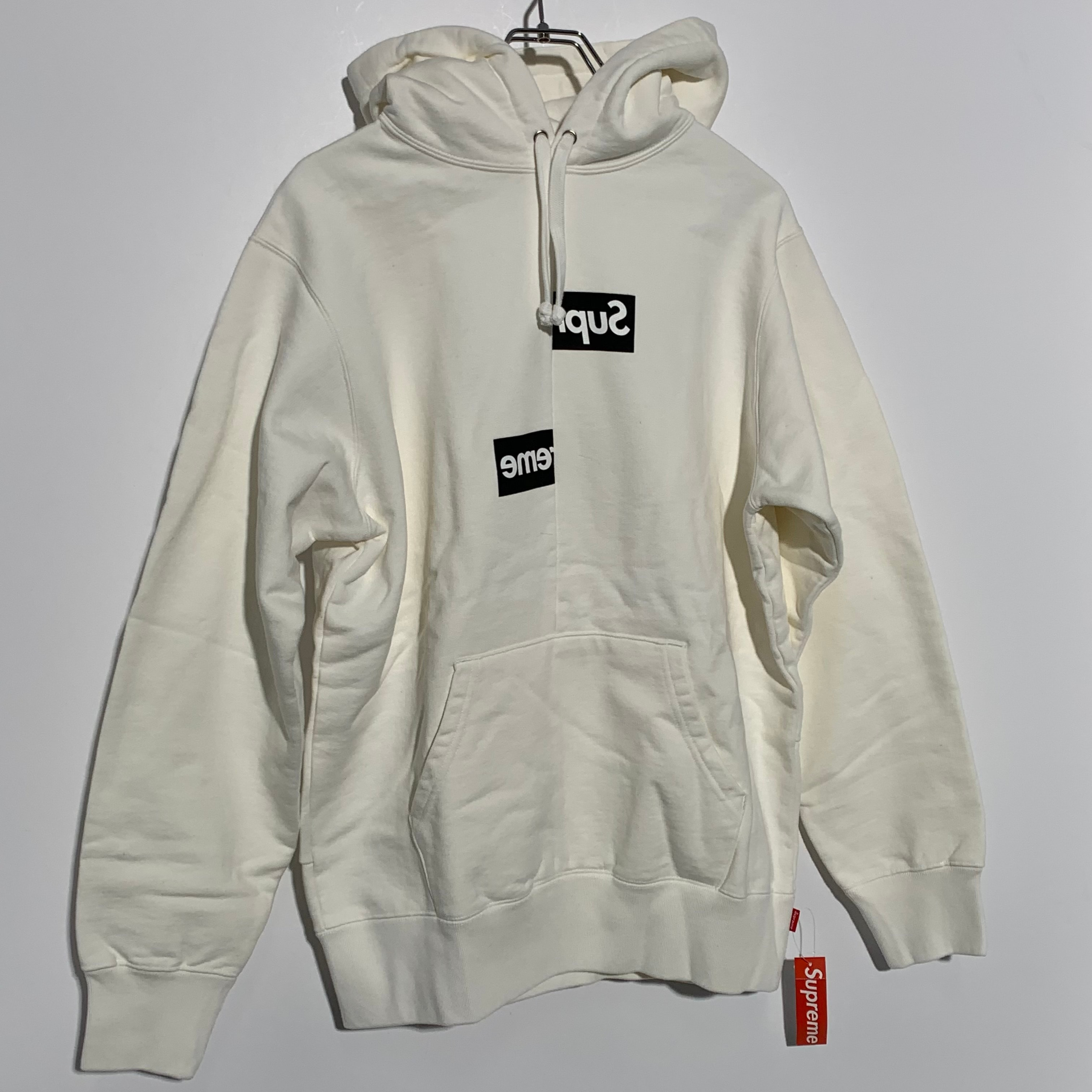Supreme / Comme des Garçons SHIRT® Split Box Logo Hooded Sweatshirt "White"