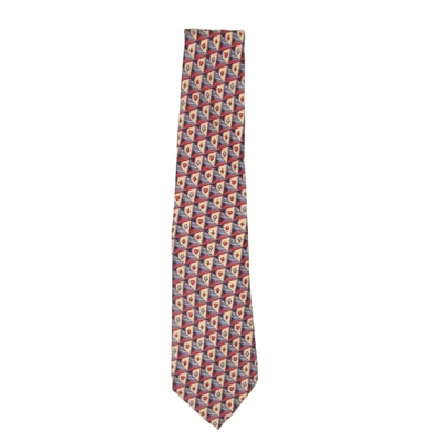 GUCCI グッチ ネクタイ トランプ柄 シルク ネクタイ レッド系【中古】