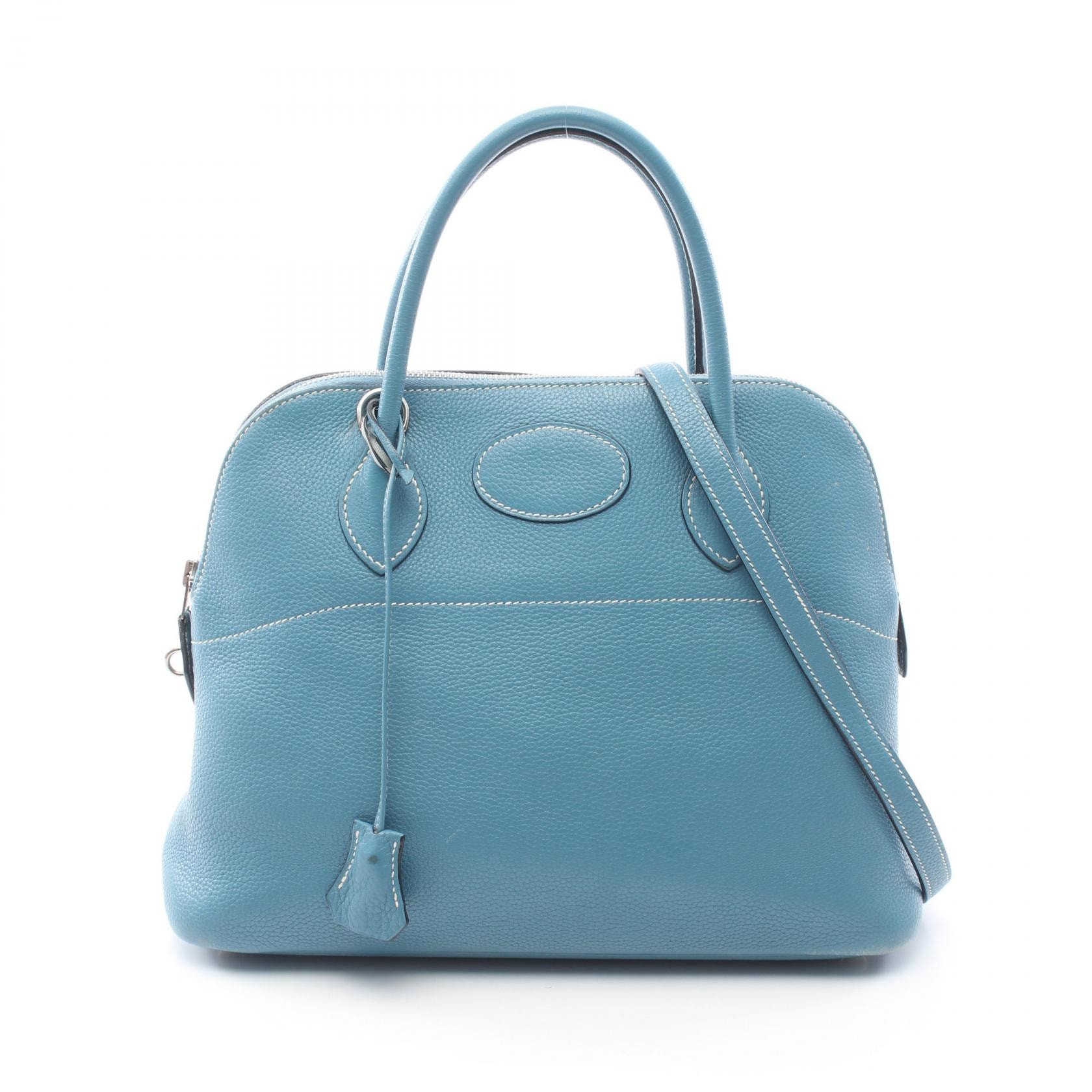 エルメス HERMES ボリード31 ブルージーン 2WAY ハンドバッグ バッグ レザー トリヨンクレマンス ブルージーン □L刻印(2008年製造) レディース ブルー系 【中古】