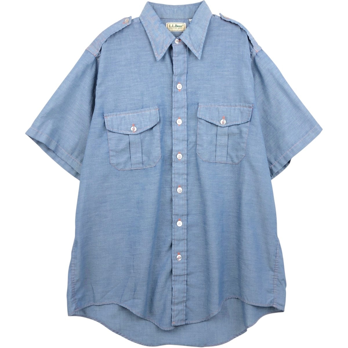 古着 ~90年代 エルエルビーン L.L.Bean 半袖 シャンブレーシャツ メンズL相当 ヴィンテージ/eaa665326