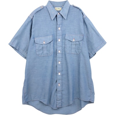 古着 ~90年代 エルエルビーン L.L.Bean 半袖 シャンブレーシャツ メンズL相当 ヴィンテージ/eaa665326
