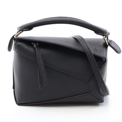 ロエベ LOEWE パズルエッジ ミニ 2WAY ハンドバッグ バッグ レザー レディース ブラック系 A510P88X601100 【新品】