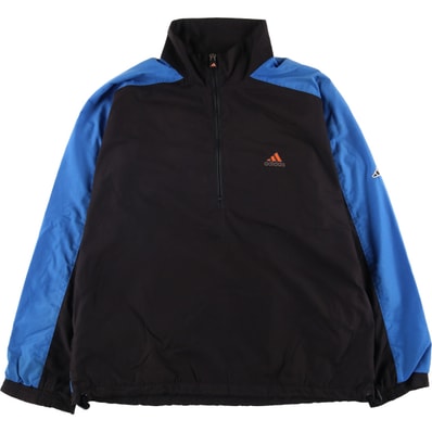 古着 90年代 アディダス adidas ハーフジップ バックロゴ ウォームアッププルオーバー メンズL相当 ヴィンテージ/eaa585811