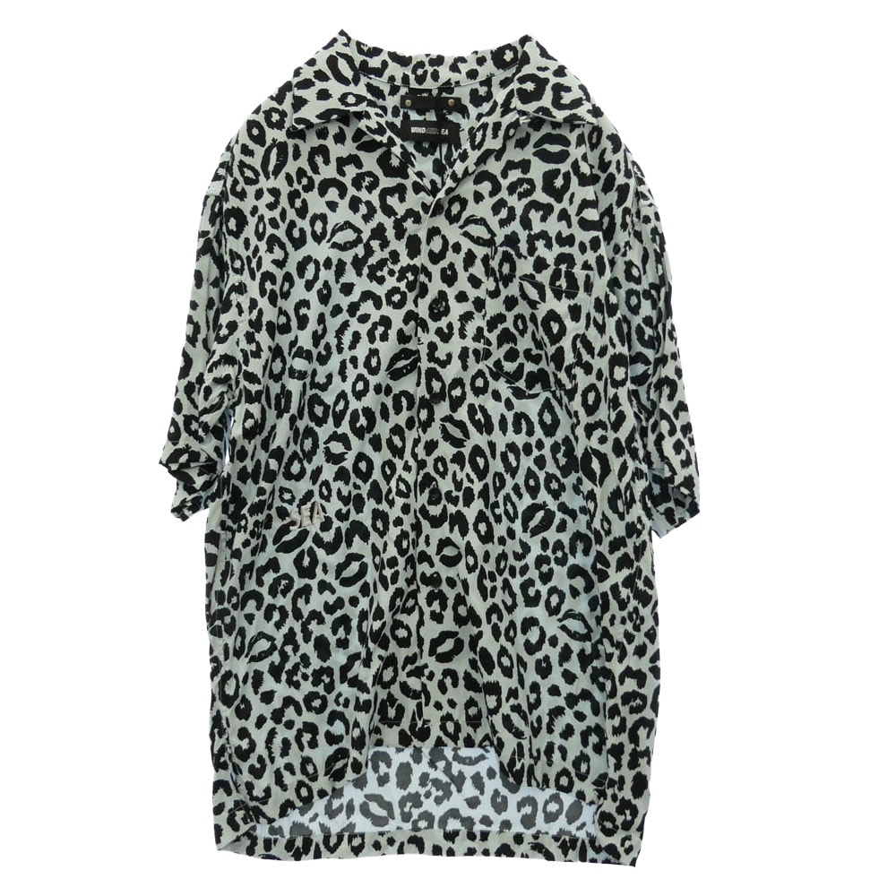 WIND AND SEA MINEDENIM 24SS WDS-C-MND-24-Q4-03 × MINEDENIM  Lips Leopard Print Open Collar SH リップ レオパード プリント 半袖 シャツ【極上美品】【中古】
