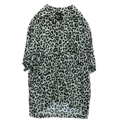WIND AND SEA MINEDENIM 24SS WDS-C-MND-24-Q4-03 × MINEDENIM Lips Leopard Print Open Collar SH リップ レオパード プリント 半袖 シャツ【極上美品】【中古】