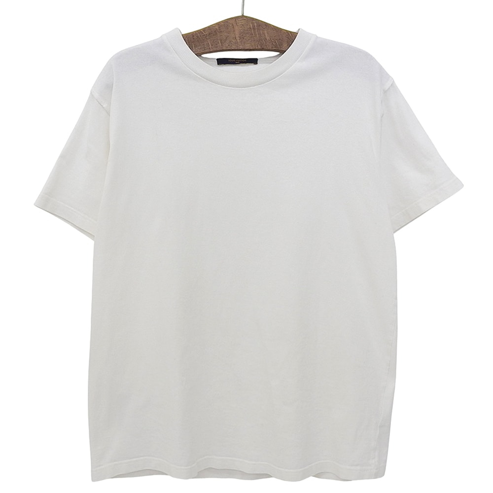 ルイヴィトン コットン100 プルオーバー Tシャツ トップス メンズ ホワイト L RM192Q JYN HHY40W 19AW L