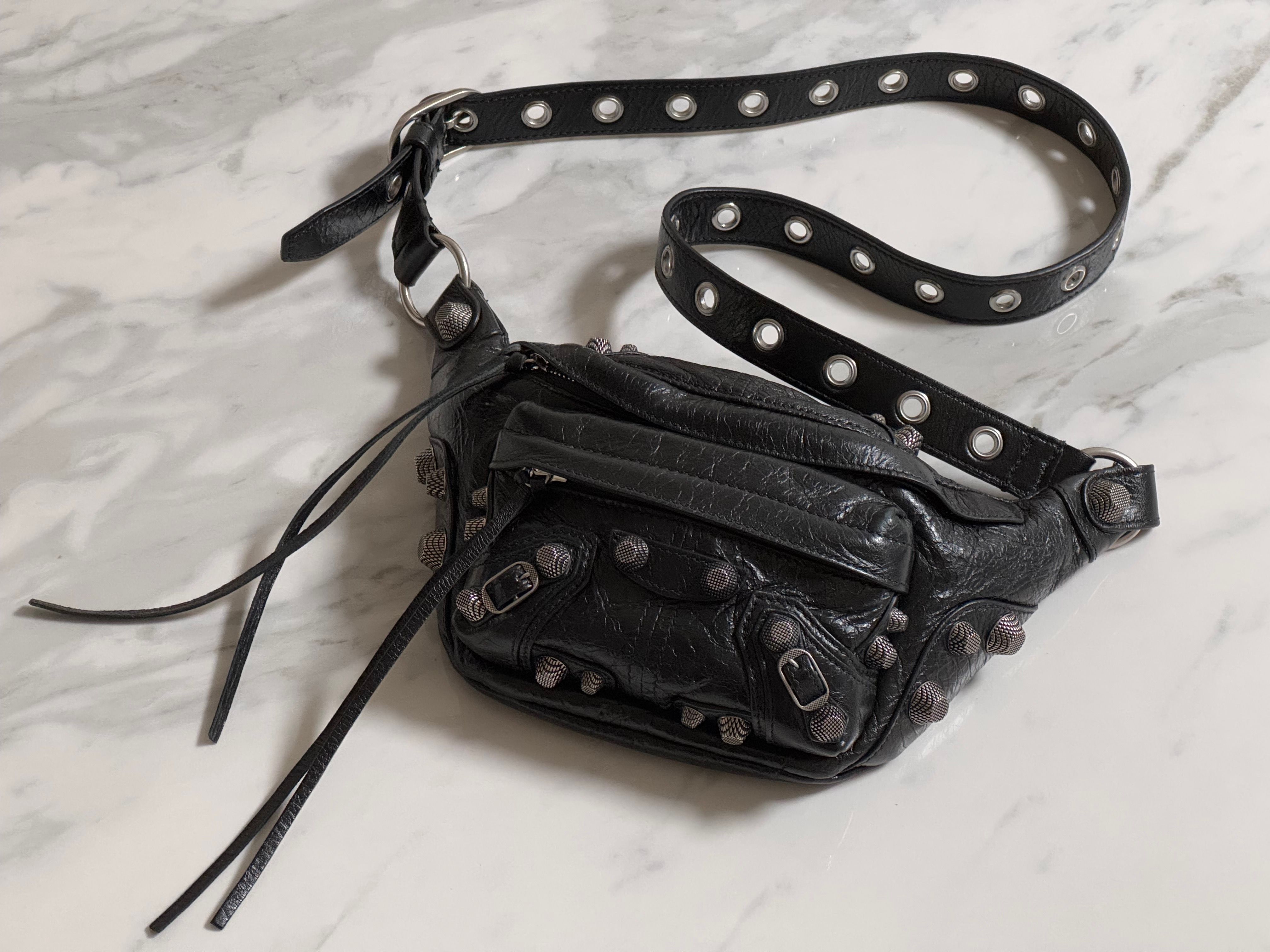 BALENCIAGA Le Cagole Medium Belt Bag "Black"