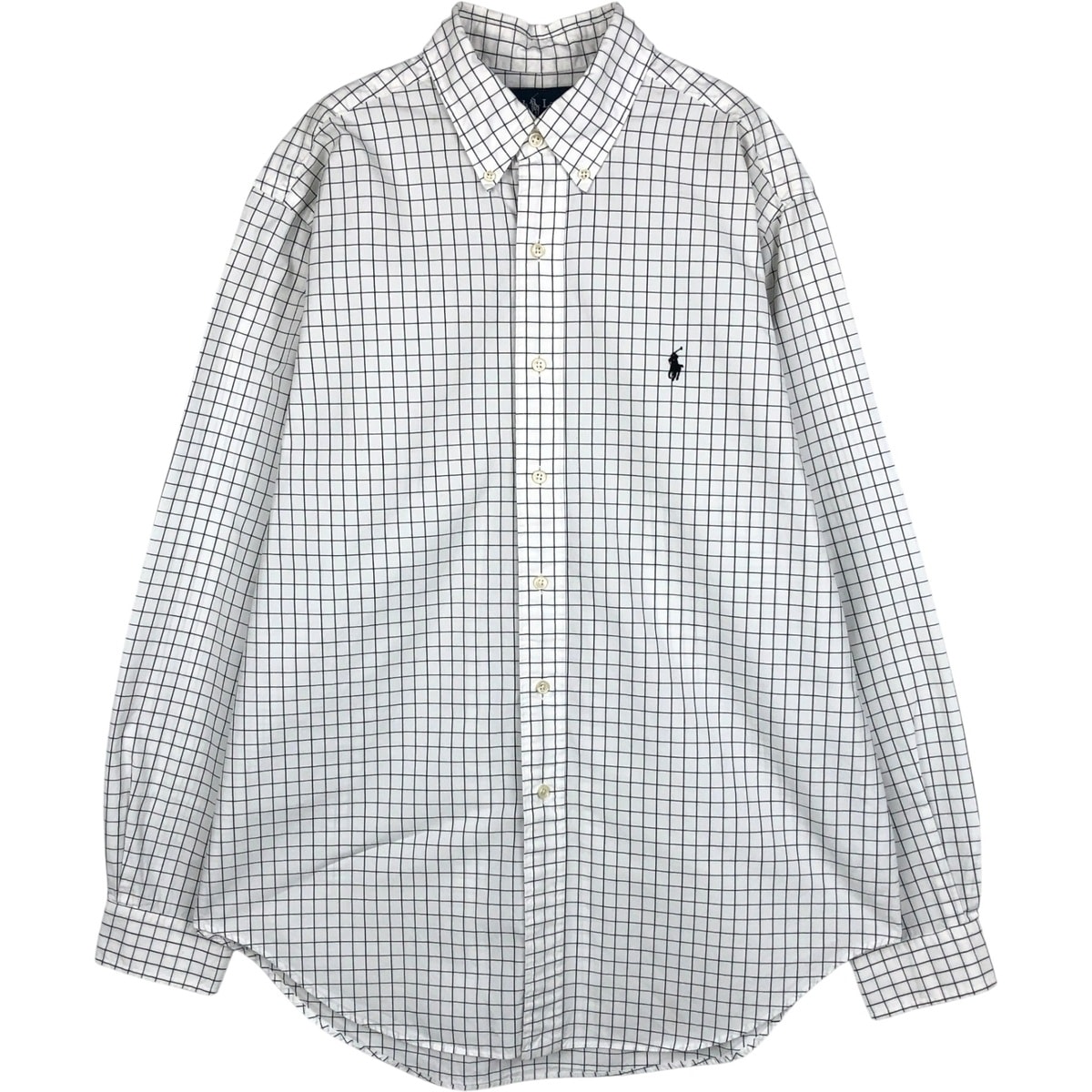 古着 ラルフローレン Ralph Lauren CLASSIC FIT クラシックフィット 長袖 ボタンダウンチェックシャツ メンズL相当/eaa628723