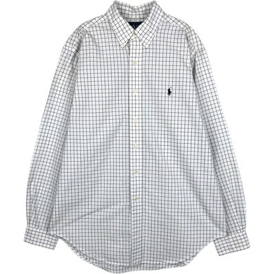 古着 ラルフローレン Ralph Lauren CLASSIC FIT クラシックフィット 長袖 ボタンダウンチェックシャツ メンズL相当/eaa628723