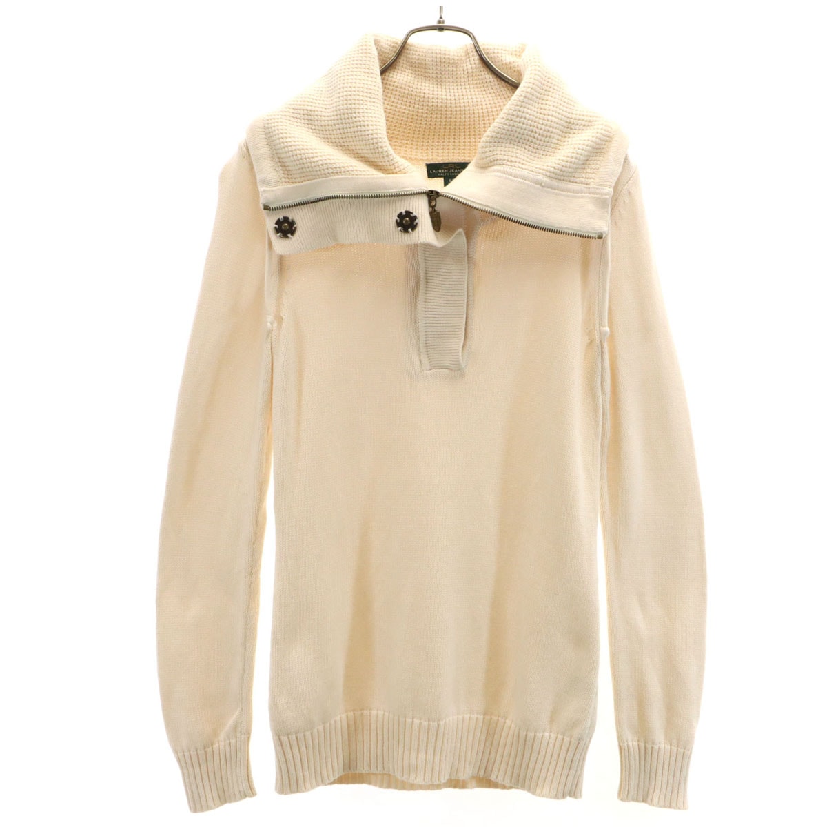 LAURENJEANSCO.RALPH LAUREN ローレンジーンズカンパニーラルフローレン 長袖 ニット S アイボリー セーター