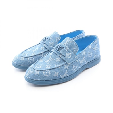 ルイ・ヴィトン LOUIS VUITTON エステート モノグラムデニム ローファー 靴 デニム メンズ ブルー系 【中古】