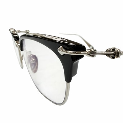 美品 クロムハーツ メガネ SLUNTRADICTION ブラック メンズ