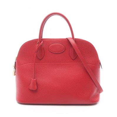 エルメス HERMES ボリード37 ハンドバッグ バッグ レザー フィヨルド フィヨルド ルージュヴィフ □G刻印(2003年製造) レディース レッド系 【中古】
