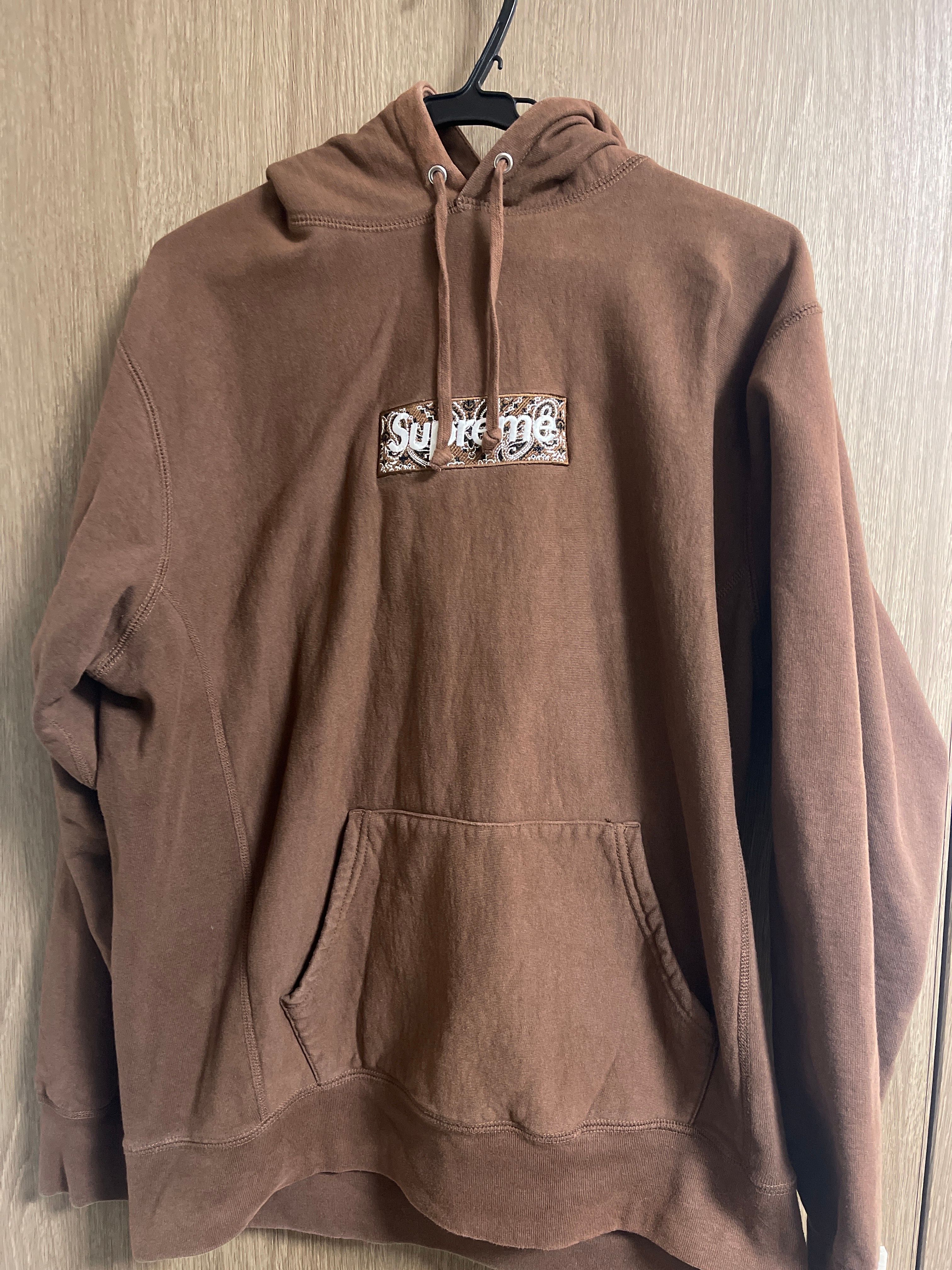 Supreme Bandana Box Logo Hooded Sweatshirt "Brown"