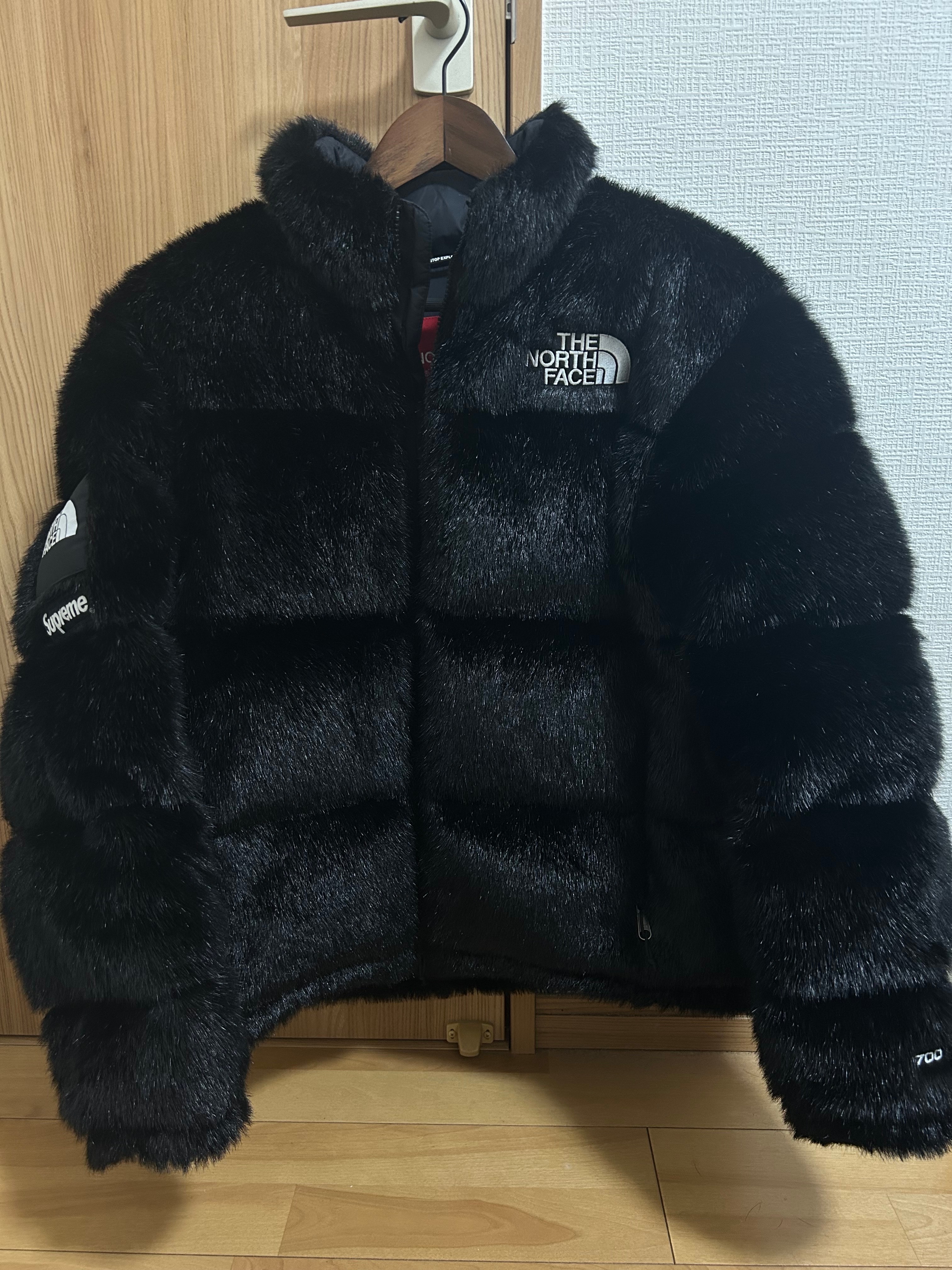 Supreme x The North Face Faux Fur Nuptse Jacket "Black"