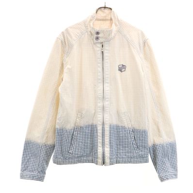 DIESEL ディーゼル チェック柄 スイングトップ L ベージュ ジャケット