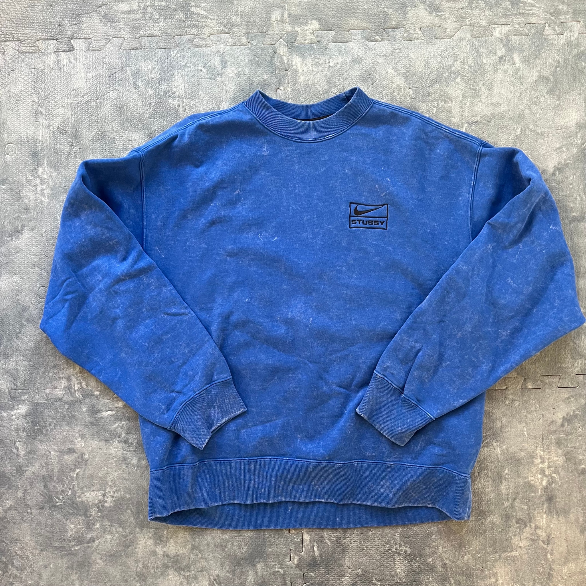 Stussy x Nike Acid Wash Crew (US Size) "Blue" DR4024-480