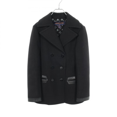 ルイ・ヴィトン LOUIS VUITTON モノグラム ピーコート 衣料品 アウター ウール レディース ブラック系 RW181W QWE FECO06 【中古】