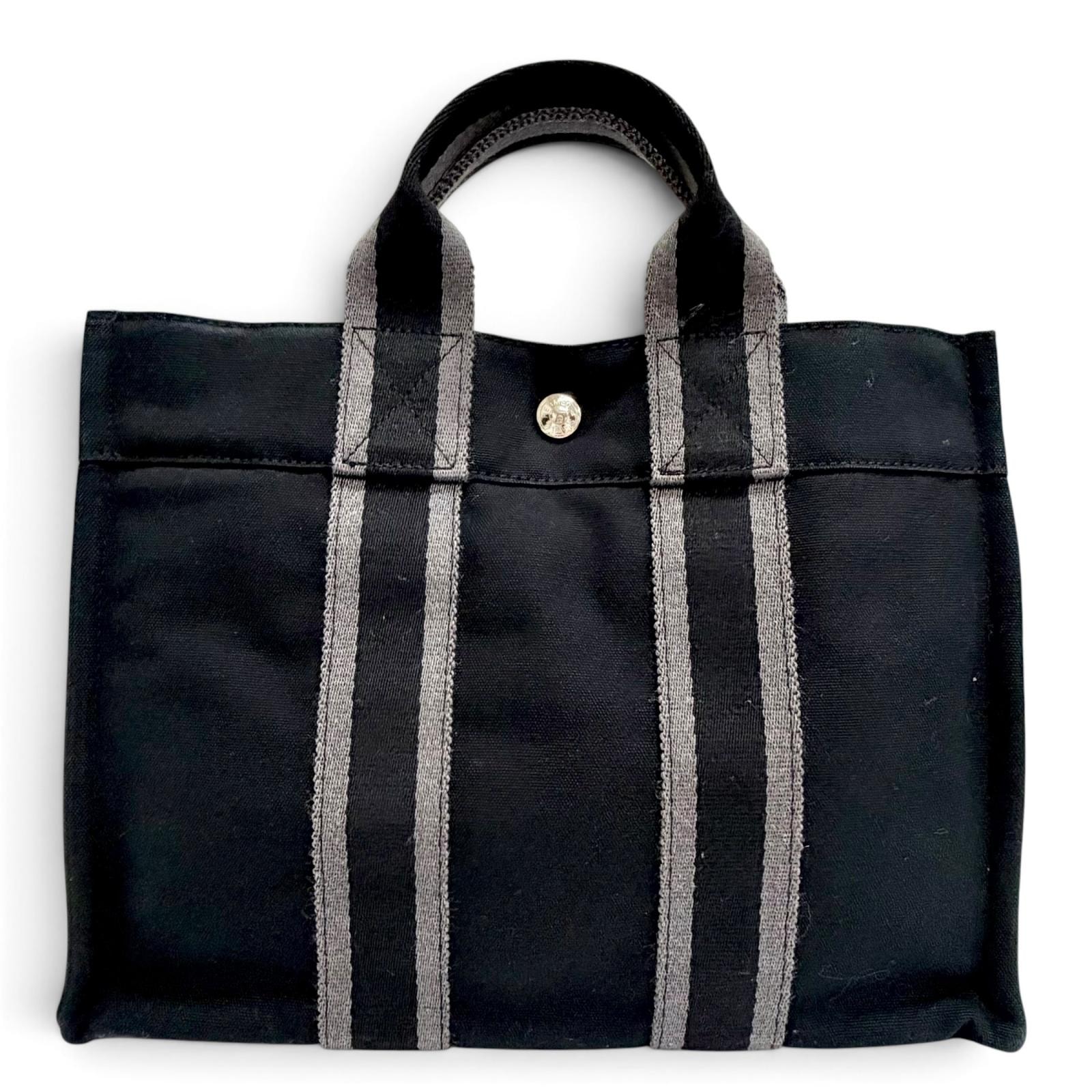 極美品 エルメス ハンドバッグ フールトゥ セリエボタン キャンバストートバッグ