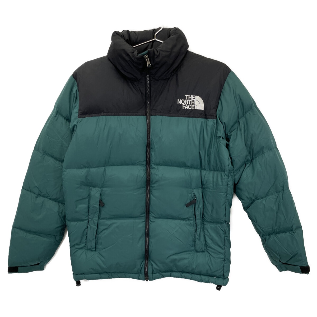 ノースフェイス ND91841 ブラック×グリーン Nuptse ダウンジャケット M