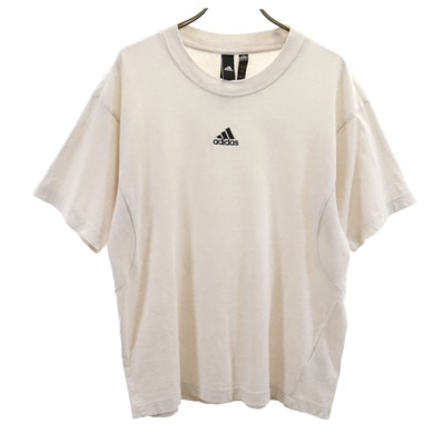 adidas アディダス 半袖 Tシャツ S アイボリー