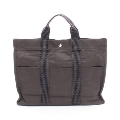 エルメス HERMES エールラインMM トートバッグ バッグ キャンバス メンズ レディース グレー系 【中古】