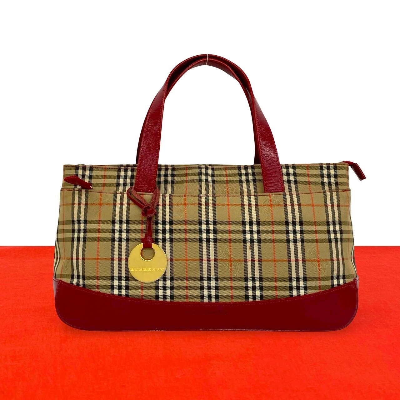 B (目立った傷や汚れなし)】BURBERRY バーバリー ノバチェック 柄