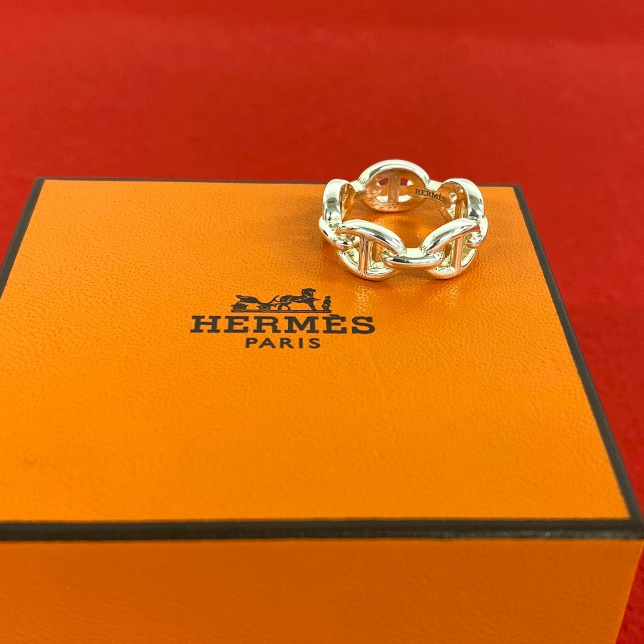 HERMES エルメス シェーヌダンクル アンシェネ リング シルバー925 リング・指輪 8号 シルバー
 36349