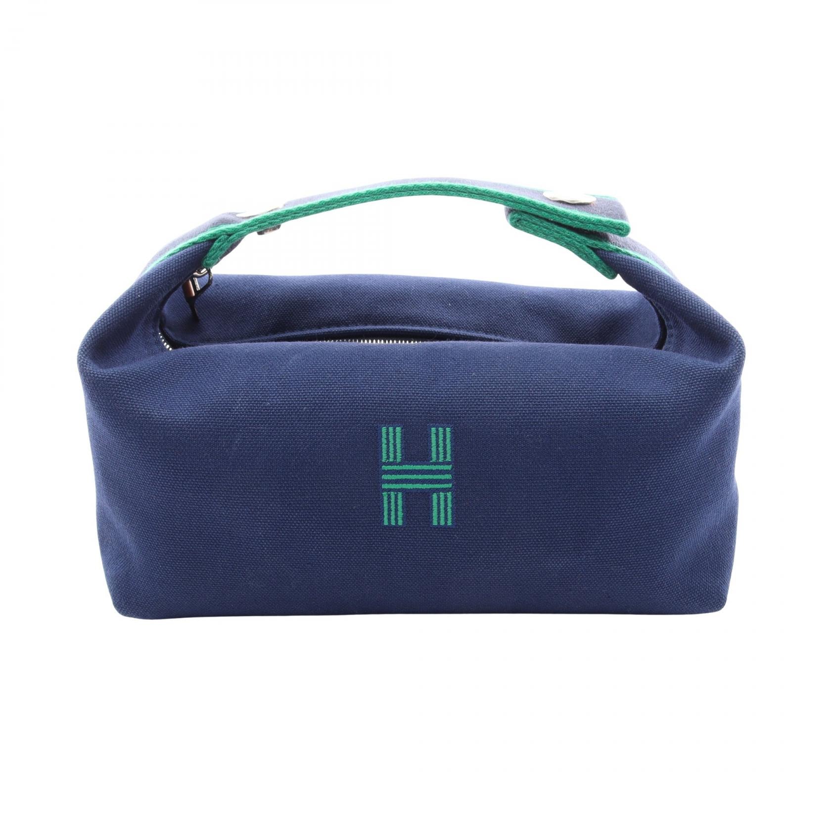 エルメス HERMES ブリッドアブラックPM ブルーネイビー ハンドバッグ バッグ キャンバス レディース ブルー系 / グリーン系 H104222M 03 【中古】
