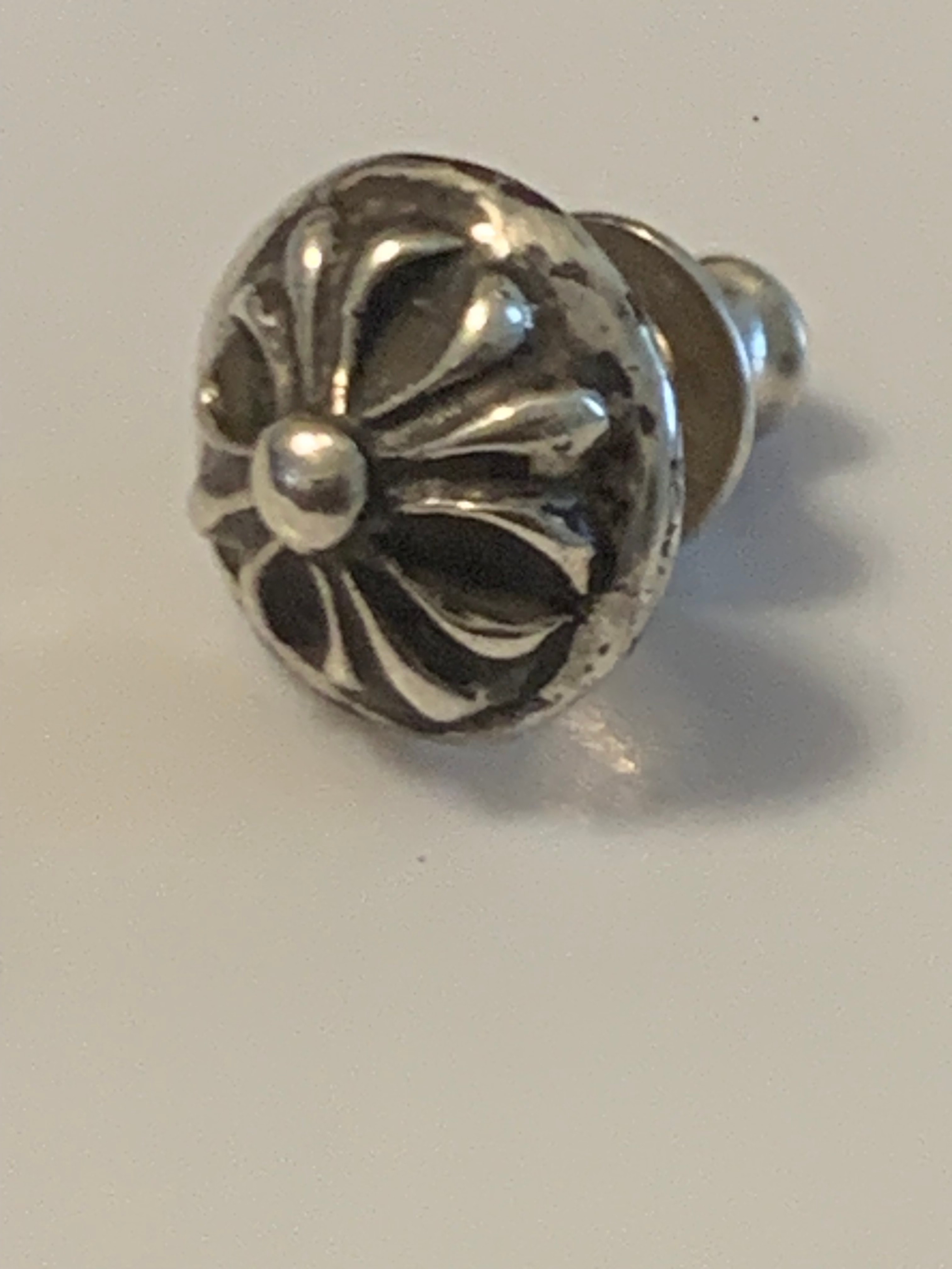 Chrome Hearts Cross Ball Stud Earrings "Silver"