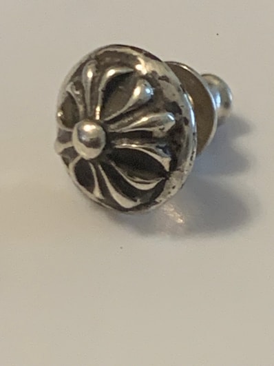 Chrome Hearts Cross Ball Stud Earrings "Silver"