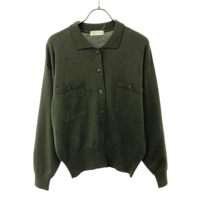 Burberrys バーバリーズ 90s ウール オールド 長袖 衿付き セーター M グリーン ニット