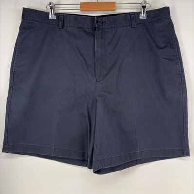 古着 エルエルビーン L.L.Bean ショートパンツ ジップフライ チノパン ハーフパンツ 大きいサイズ w40 ネイビー系 メンズ