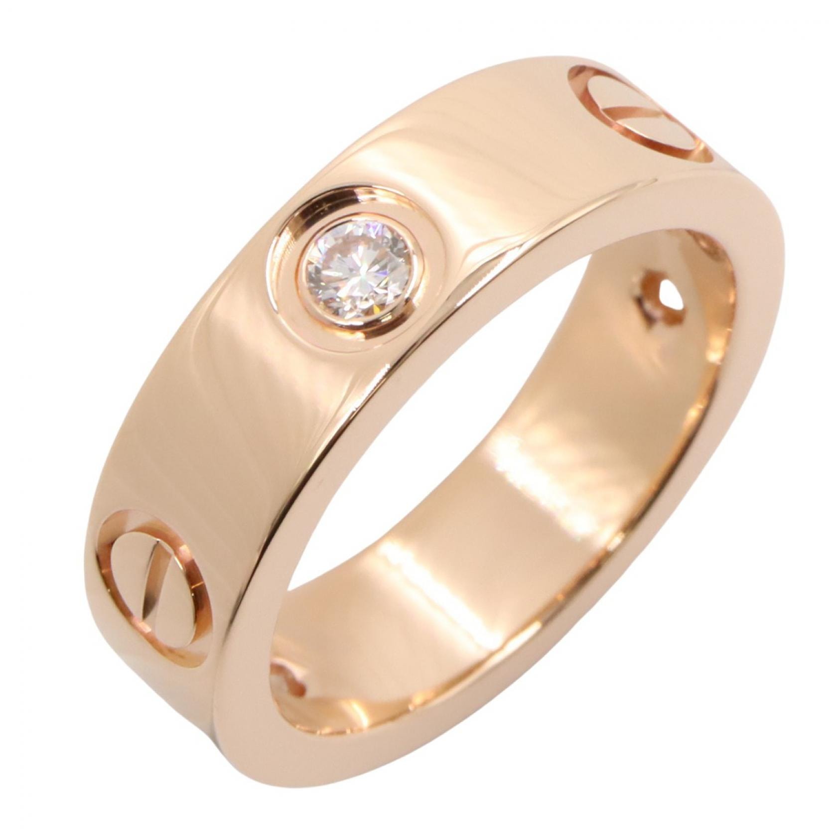 カルティエ CARTIER ラブリング3PD リング・指輪 ジュエリー K18PG(ピンクゴールド) ダイヤモンド レディース ゴールド系 / クリア系 B4032400 【中古】