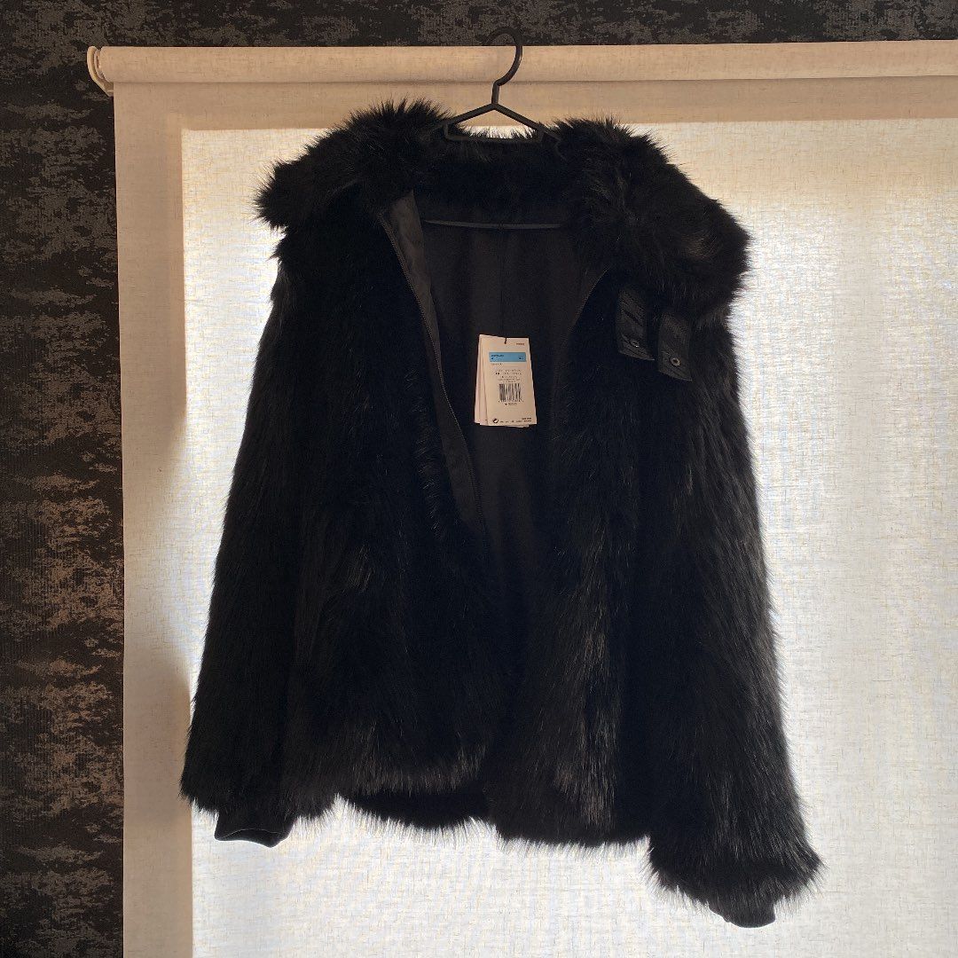 Nike x Ambush Women's Reversible Faux Fur Coat "Black"