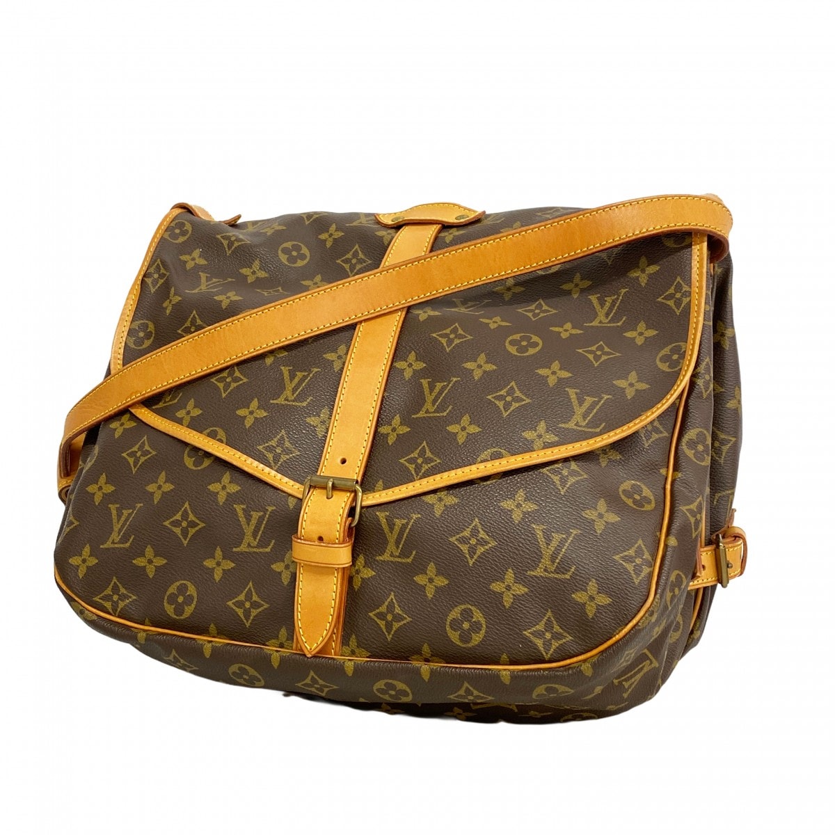 ★最終価格★SALE【6cd4682】ルイヴィトン ショルダーバッグ モノグラム ソミュール35 M42254 ブラウン【中古】レディース