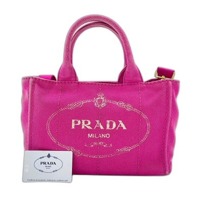 プラダ PRADA カナパ 2WAY ハンドバッグ キャンバス【中古】