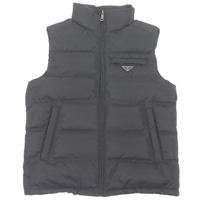 美品 プラダ ダウンベスト ブラック メンズ 48 SGJ191