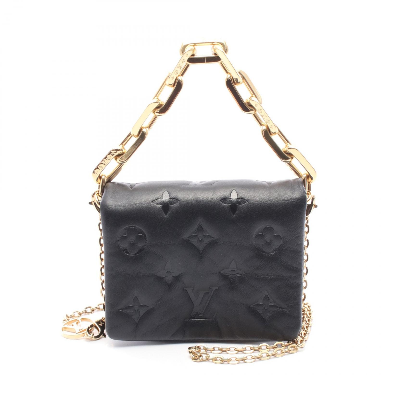 ルイ・ヴィトン LOUIS VUITTON クッサン ベルトバッグ ハンドバッグ バッグ レザー モノグラム・エンボス ノワール レディース ブラック系 M81125 【中古】