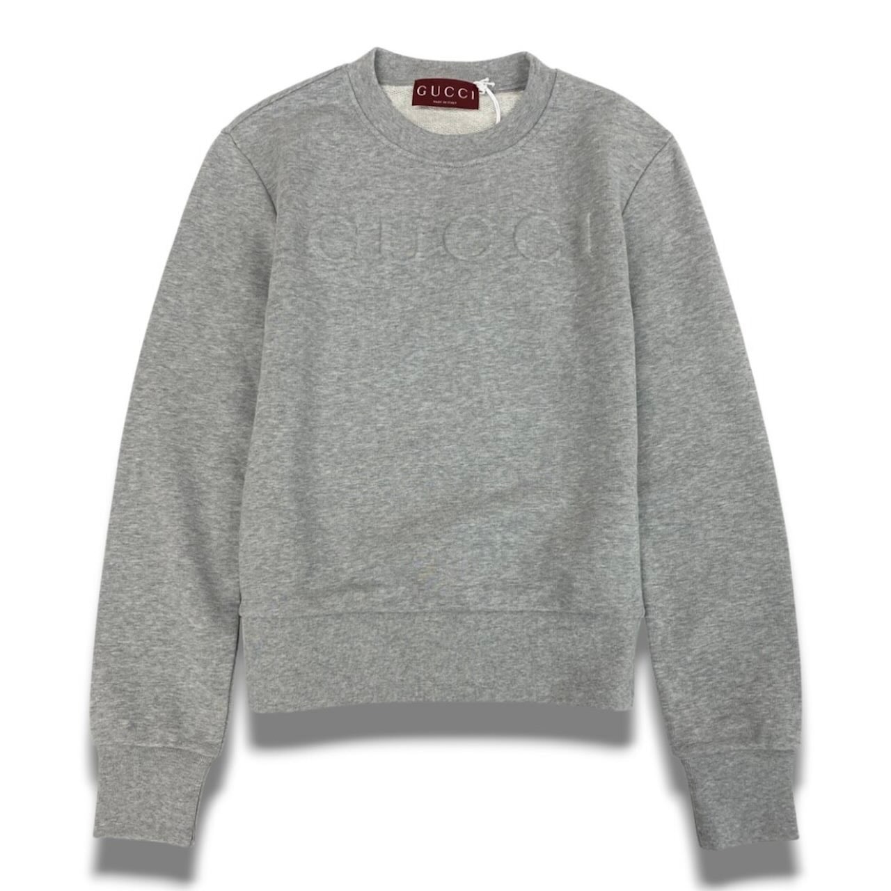 新品未使用 GUCCI グッチ 2024 スウェットシャツ トレーナー コットンジャージー グレー コットン スウェット A3-00082 【中古】