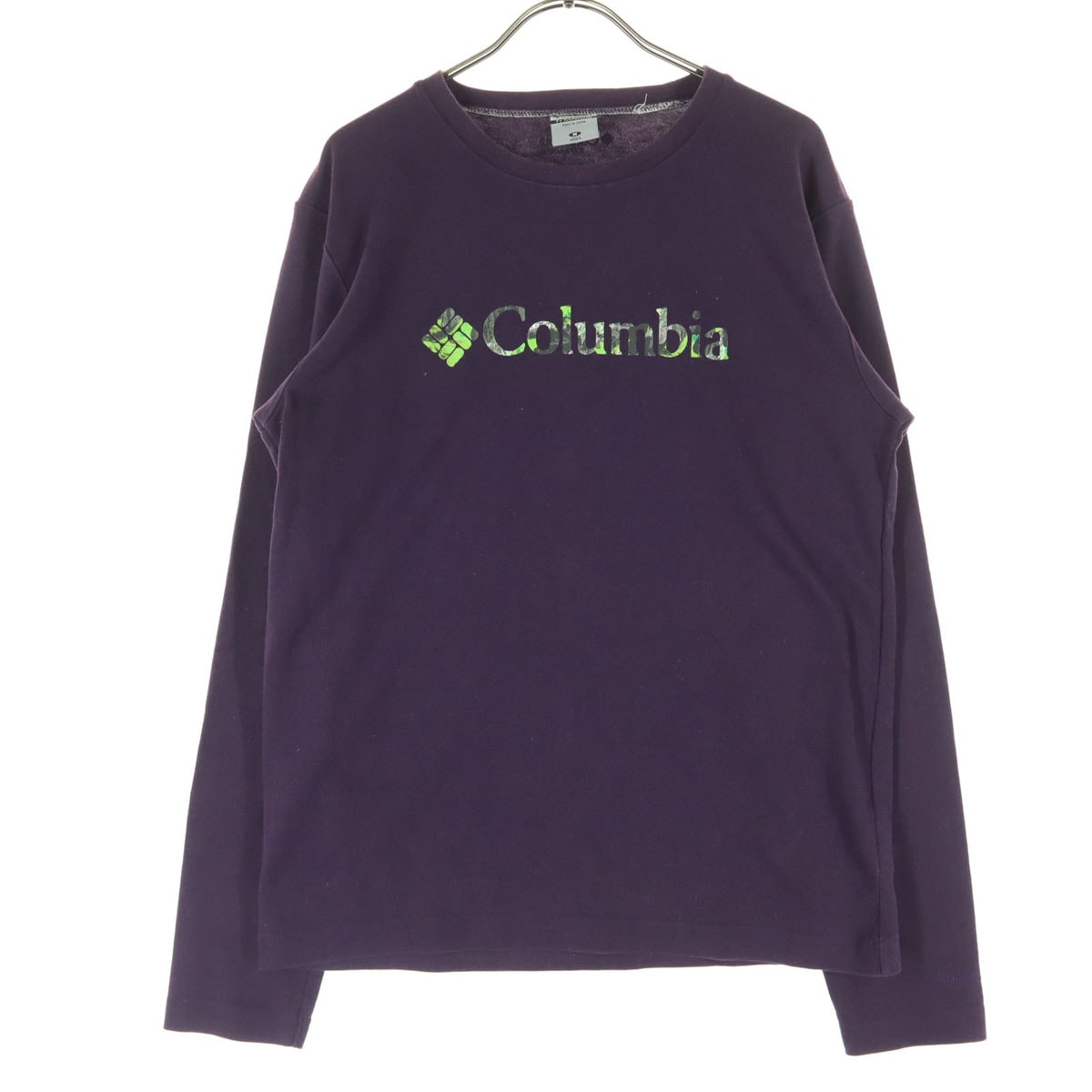 Columbia コロンビア ブランドロゴ 長袖 Tシャツ M パープル ロンT