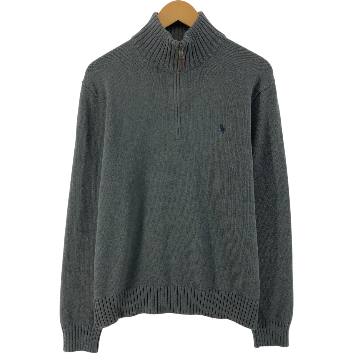 古着 ラルフローレン Ralph Lauren POLO RALPH LAUREN コットンニットハーフジップセーター メンズL相当/eaa535440