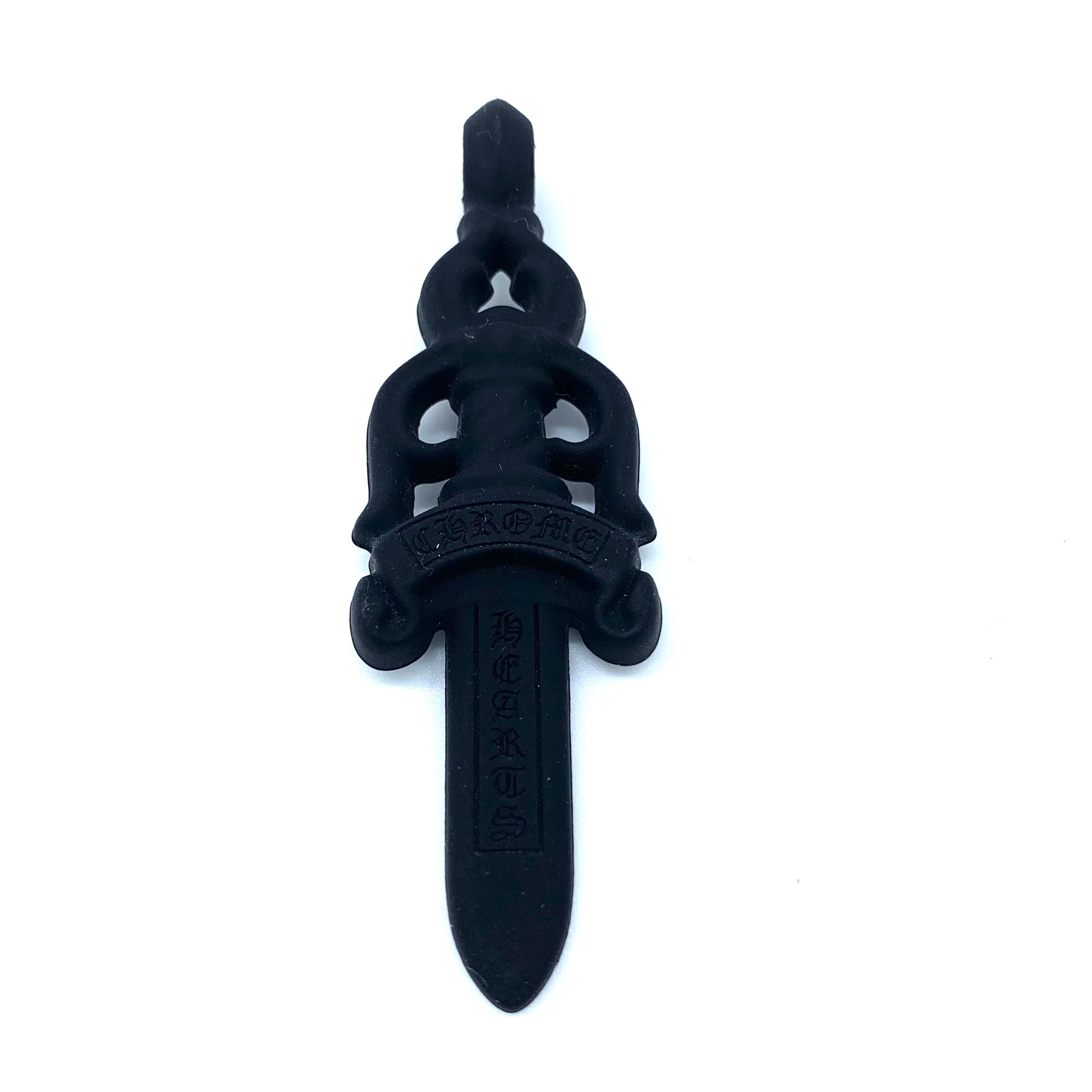 Chrome Hearts Rubber Large Dagger Silicon Necklace "Black"