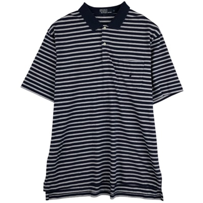 古着 ラルフローレン Ralph Lauren POLO by Ralph Lauren マルチボーダー 半袖 ボーダー ポロシャツ メンズXL相当/eaa622722