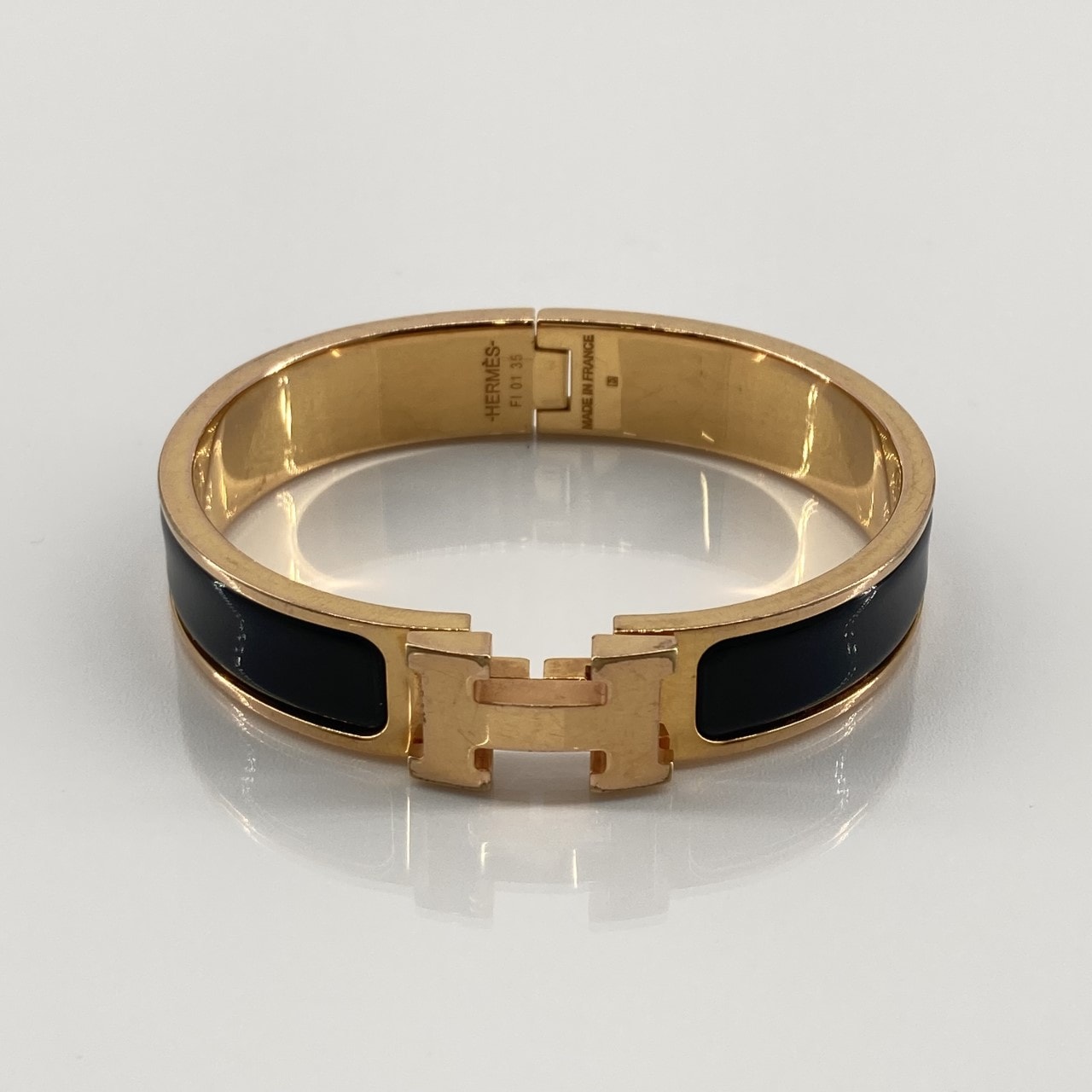 HERMES(エルメス) クリックH PM ブレスレット 36.77g ゴールド×ブラック