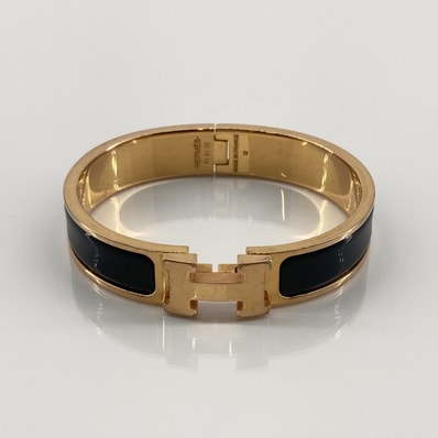 HERMES(エルメス) クリックH PM ブレスレット 36.77g ゴールド×ブラック