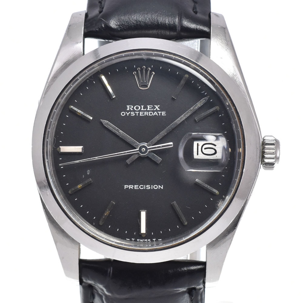 ロレックス ROLEX 6694 ヴィンテージ オイスター デイト プレシジョン Cal.1225 ブラック 手巻き メンズ 腕時計 H#149991
