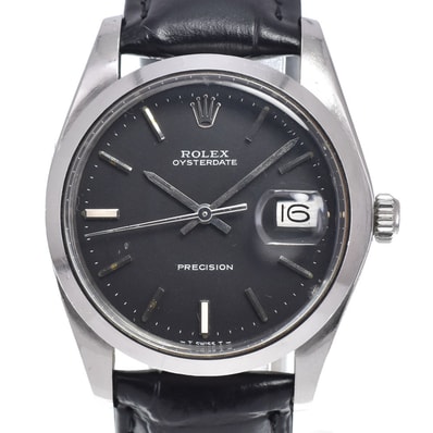 ロレックス ROLEX 6694 ヴィンテージ オイスター デイト プレシジョン Cal.1225 ブラック 手巻き メンズ 腕時計 H#149991